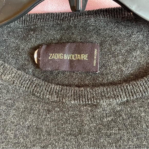 Zadig & Voltaire Edgy Sweater with Steel Eyelets - Picture 7 of 8